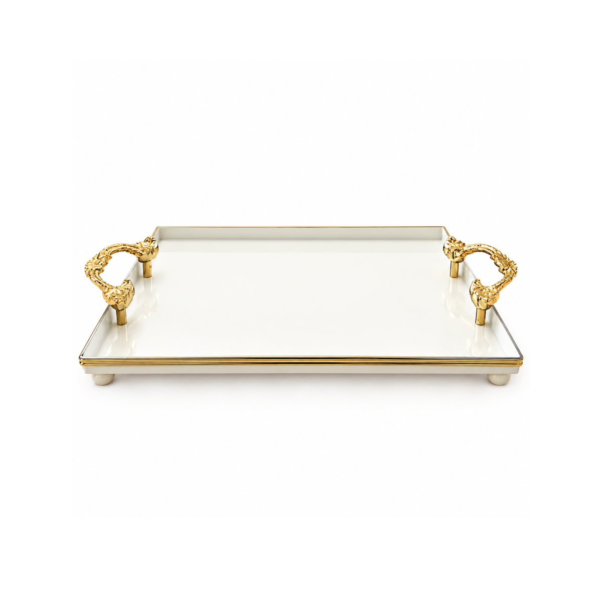 Ivory Luxe Handle Tray