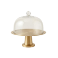 KAIZEN 080 – Gold Cake Stand with Glass Dome