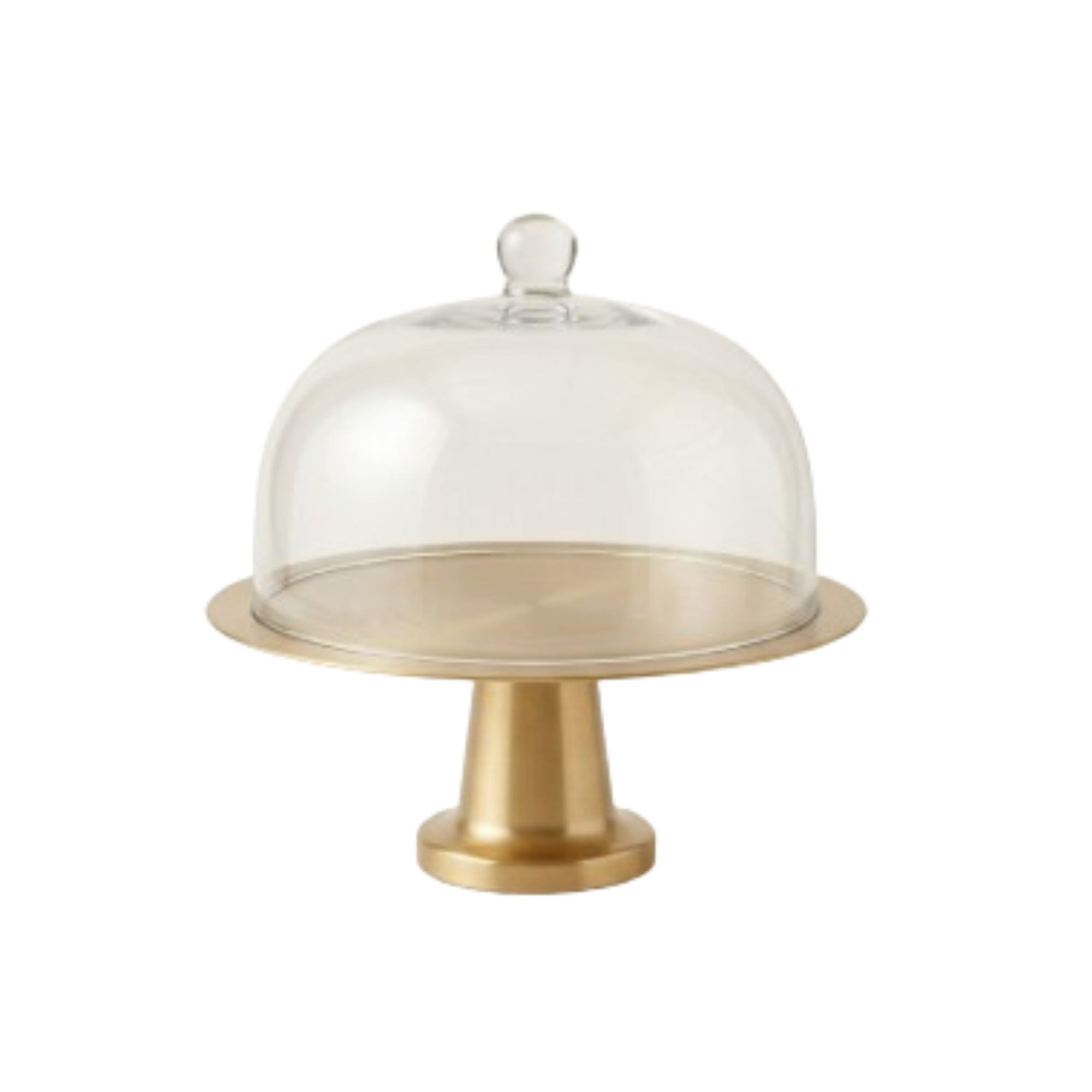 KAIZEN 080 – Gold Cake Stand with Glass Dome