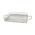 Silver Mirrored Multipurpose Tray with Handles