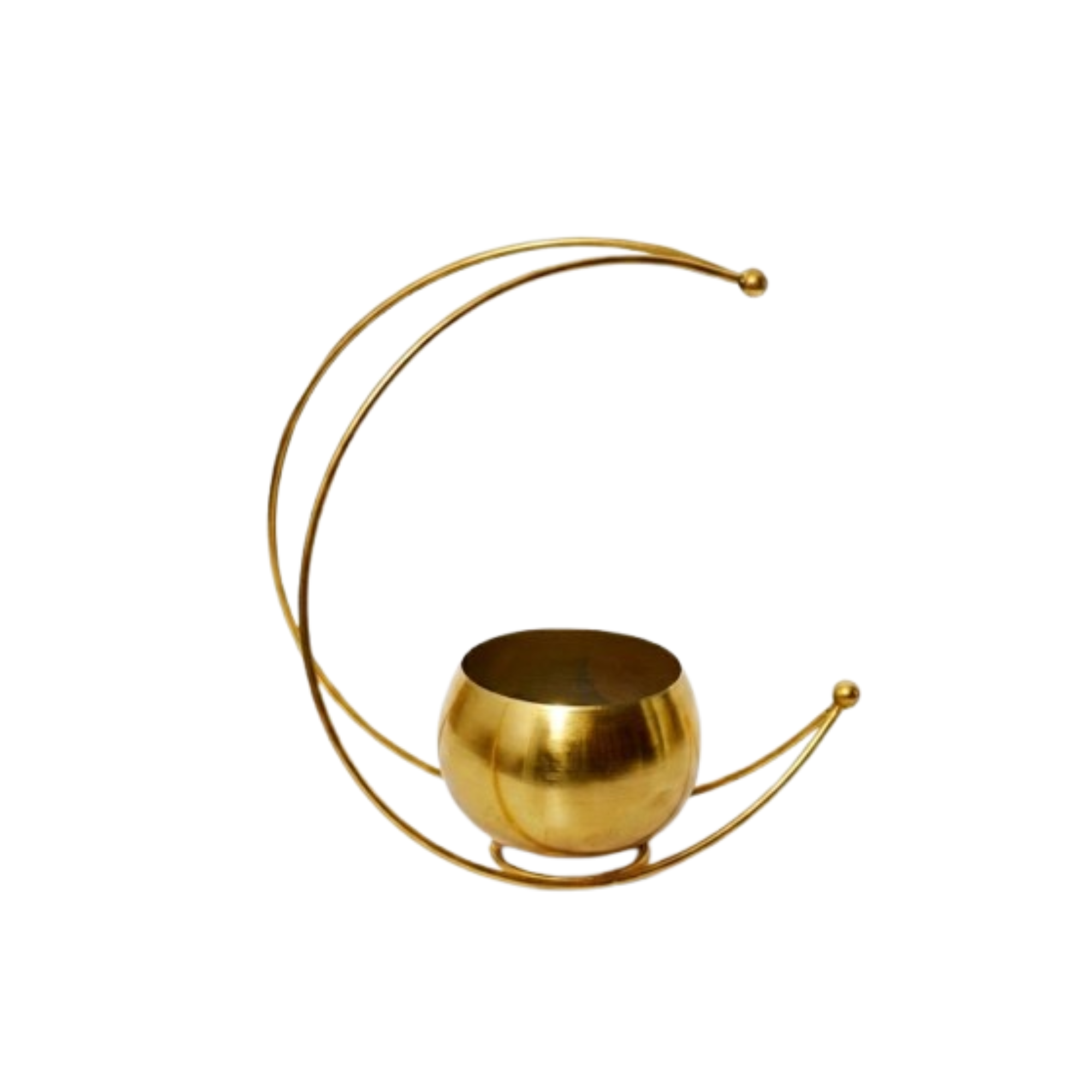 Luna Gold Metal Candle Holder