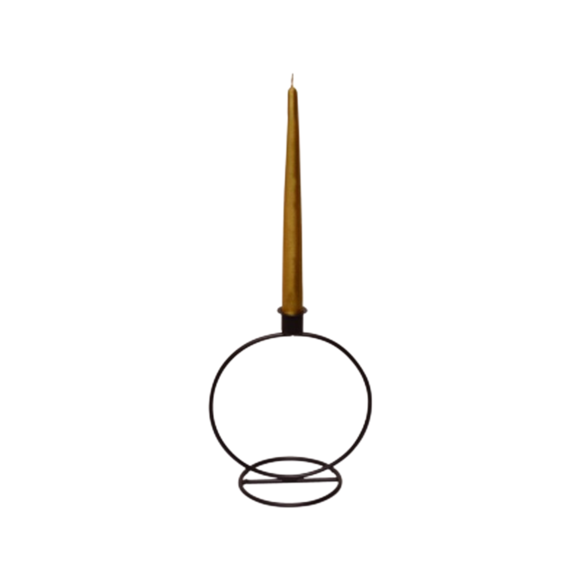 Antique Noir Orb Taper Candle Holder