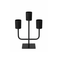 Metal Black Finish Triple Candle Holder