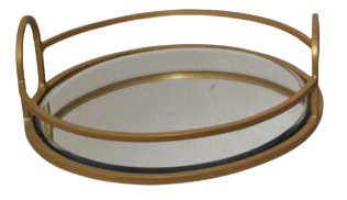 Round Mirrored Serving Tray