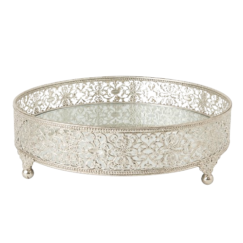 Vintage Silver Mirrored Tray